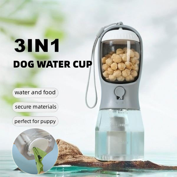 Tayo – Multi-Function Pet Travel Cup (Water, Food, Waste Bags)