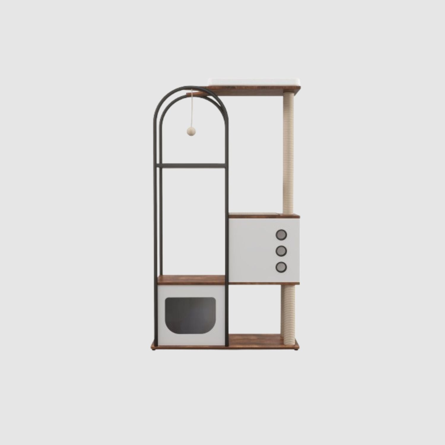 Arka – Modern Multi-Level Cat Tower with Perch & Cave