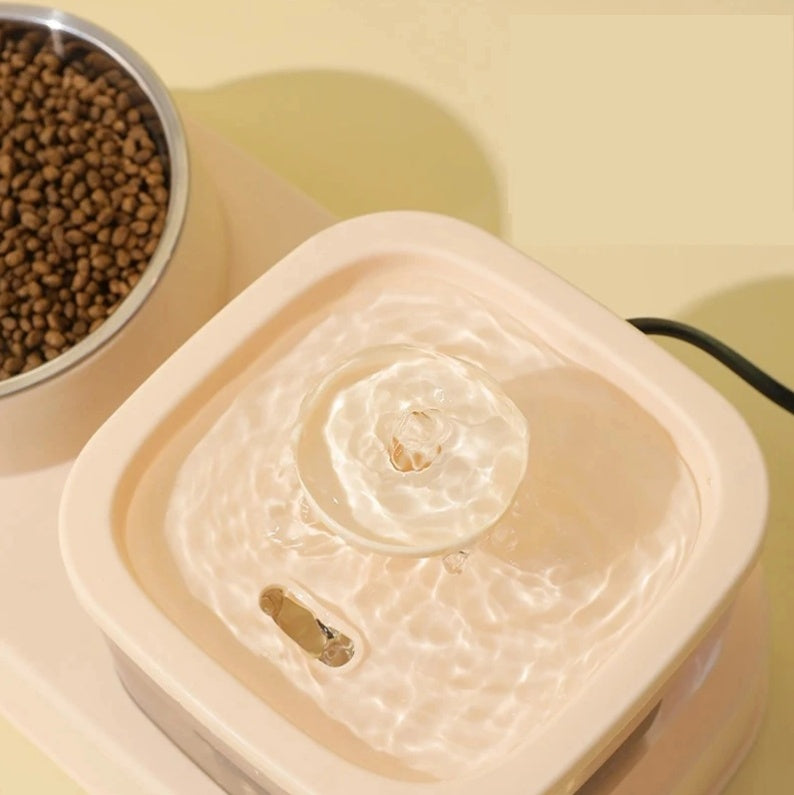 Onda – 2-in-1 Water Dispenser & Feeding Bowl for Cats