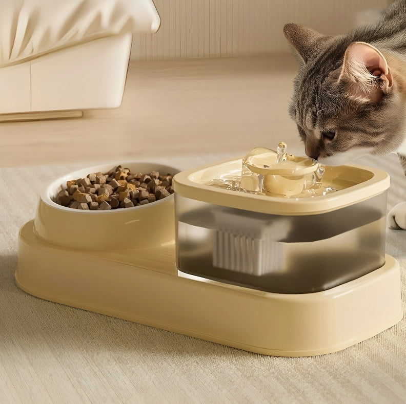 Onda – 2-in-1 Water Dispenser & Feeding Bowl for Cats