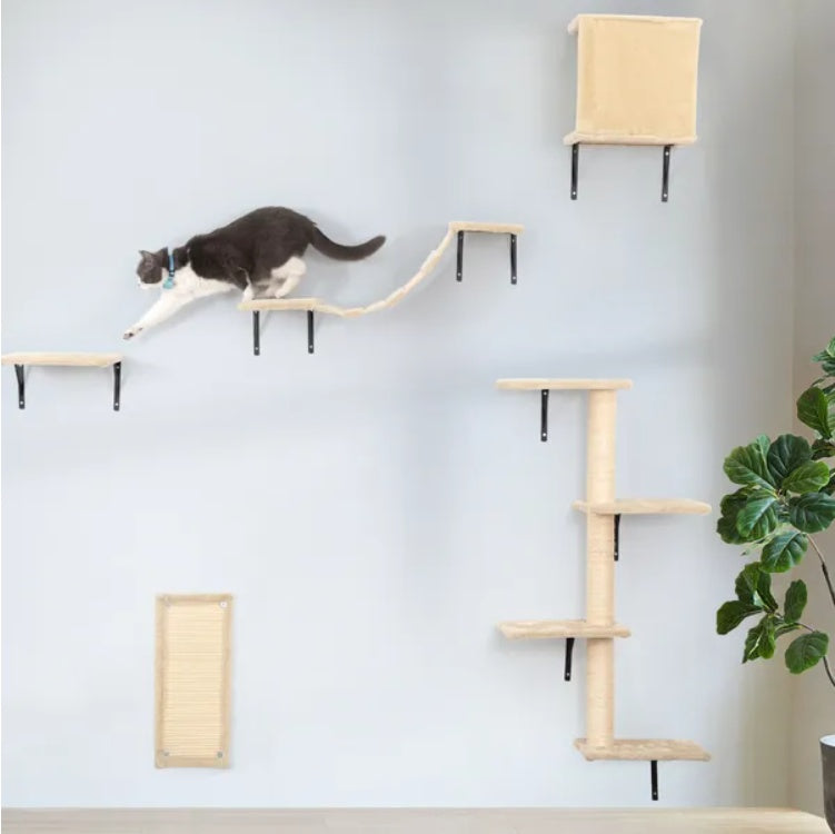 Yumi – Floating Cat Wall Shelves & Activity Tree