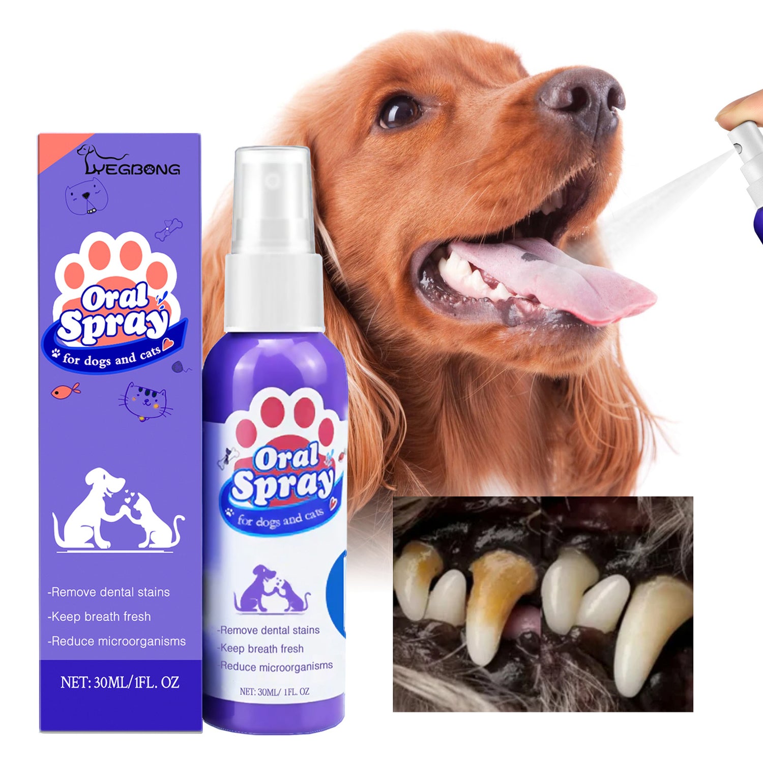 Hali – Pet Dental Spray for Fresh Breath & Clean Teeth