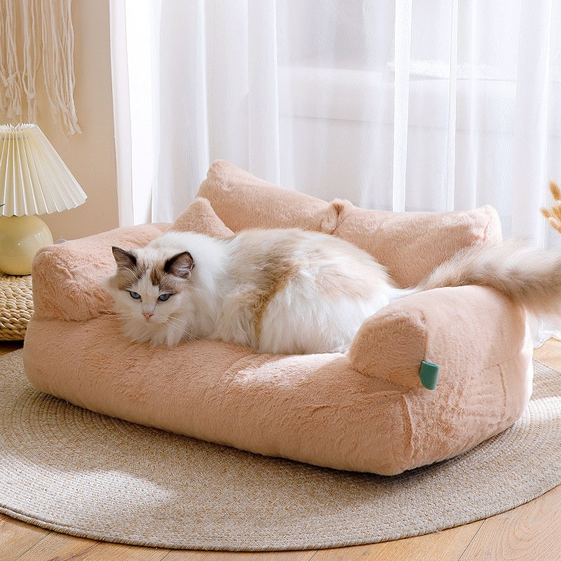 Elba – Large Flannel Kennel Sofa for Cats & Small Pets
